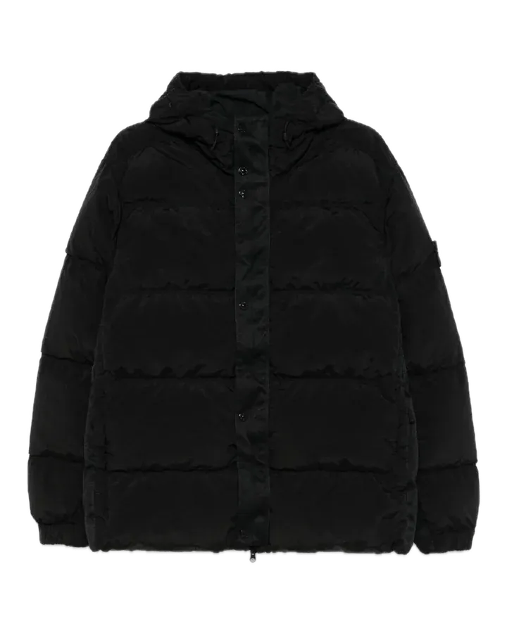 Stone Island Nylon Metal — Real Down Jacket, Black