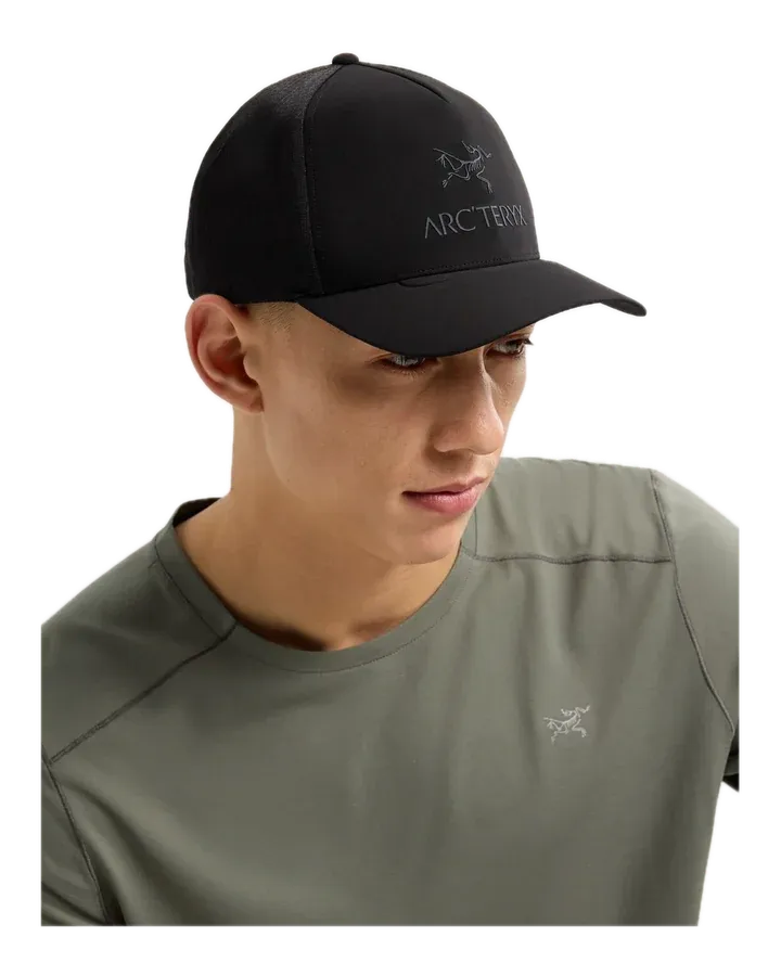 Arc'teryx Bird Word Trucker Curved Cap — Black/Graphite, кадр 2